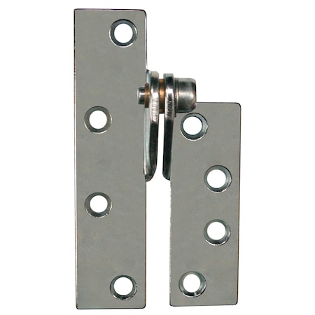 Global Door Controls 4 in. Brushed Chrome Left-Handed Reinforcing Hinge CP-RPLH-26D